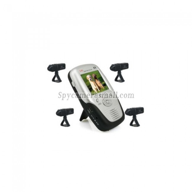 Baby spy camera - 2.4Ghz 2.5 Inch Four Channel MP4 Baby Monitor with 4x Rechargable Li-battery Camera